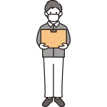 Male Delivery Man Wearing A Mask SVG Icon